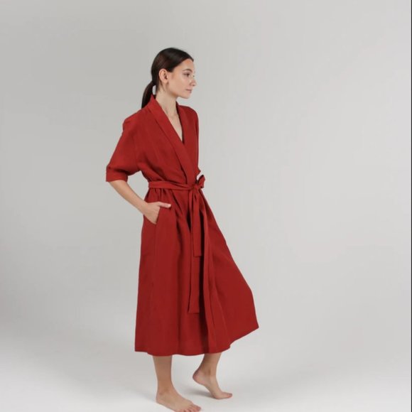 Par en Par convertible wrap dress in Rust XS - Picture 2 of 8
